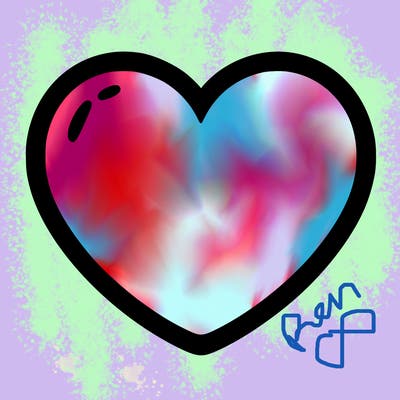 a blank heart