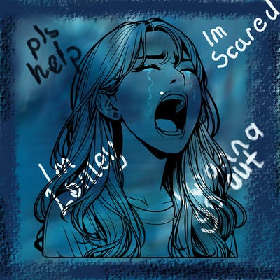 screaming realistic, girl