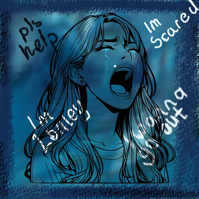 screaming realistic, girl