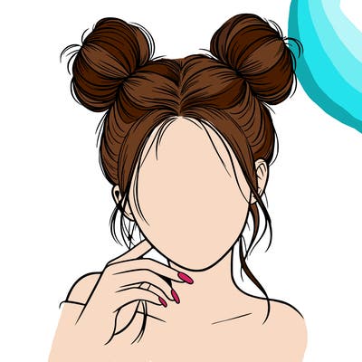 realistic person with buns