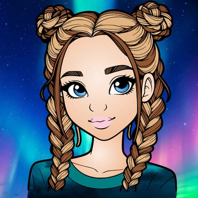 realistic girl with braids