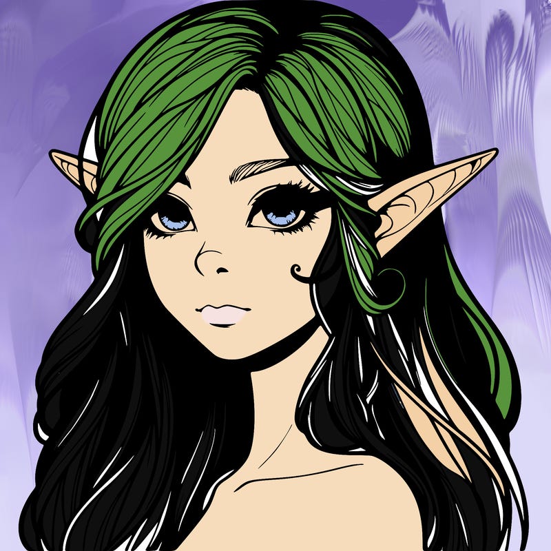 elf girl realistic dark fantasy