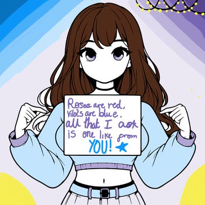 girl holding a blank sign in a long sleeve crop top