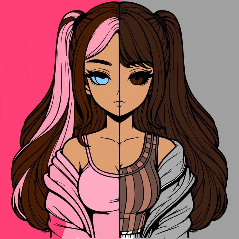 realistic girl split