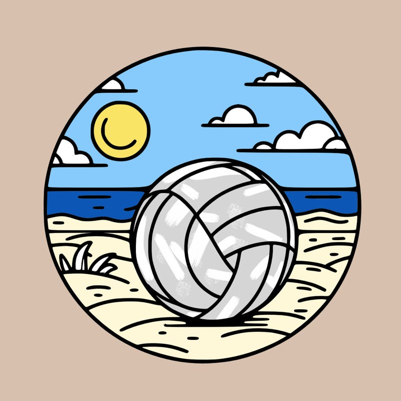 volleyball on a beach