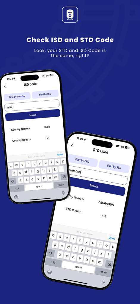 All GPS Location Map - Interface for finding international and local dialing codes in the app