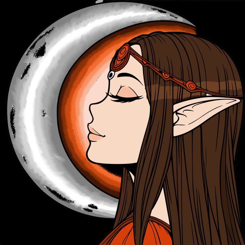 a realistic moon elf