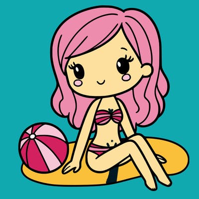 girl in bathing suit