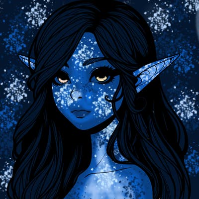 elf girl realistic dark fantasy