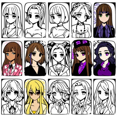 girls that look diffrent anime