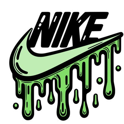 dripping nike logo
