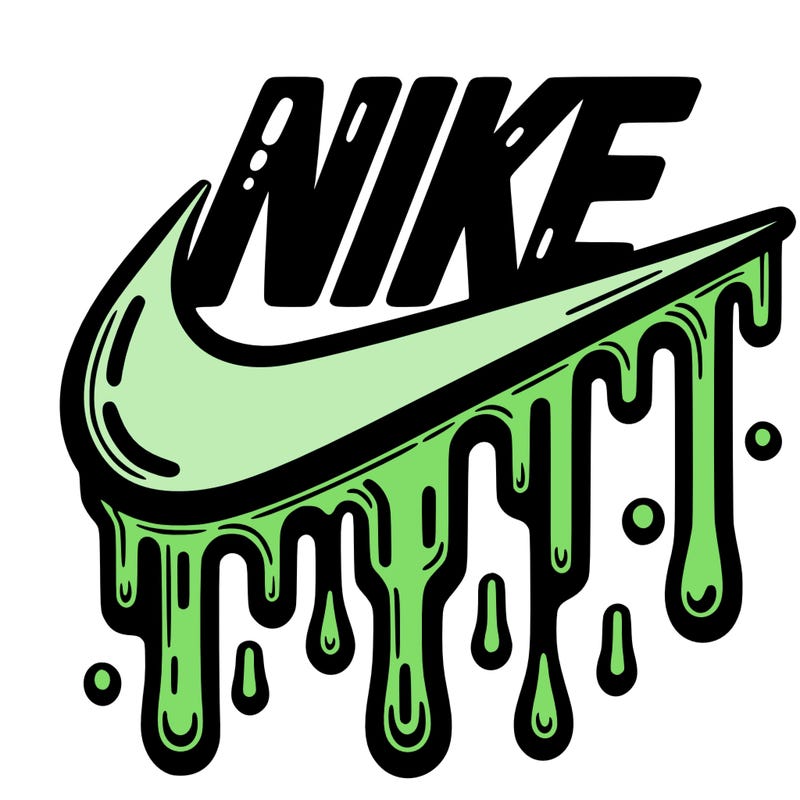 dripping nike logo