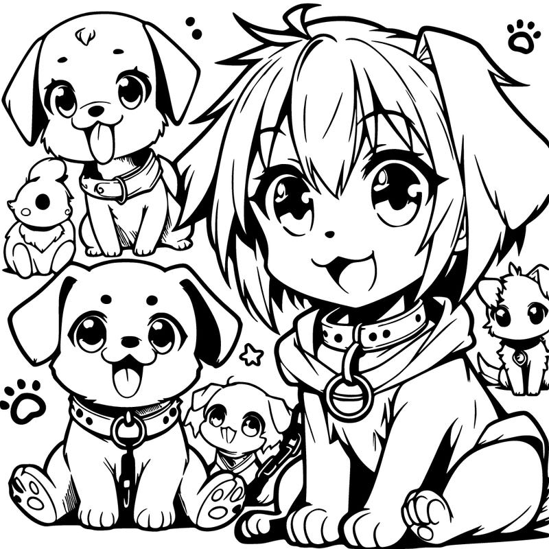 anime dogs