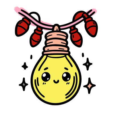 small bulb of a garland