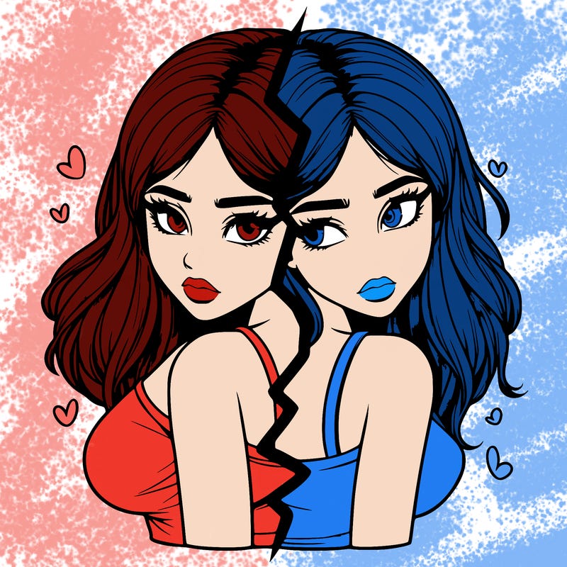 realistic girl split