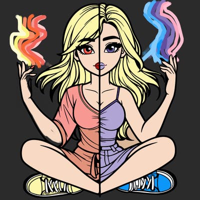 realistic girl split