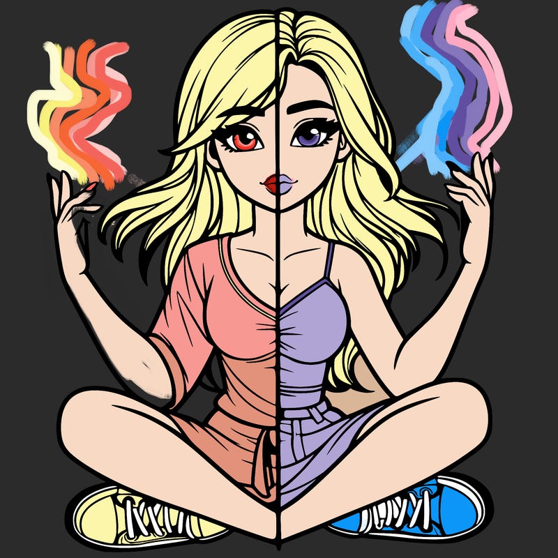 realistic girl split