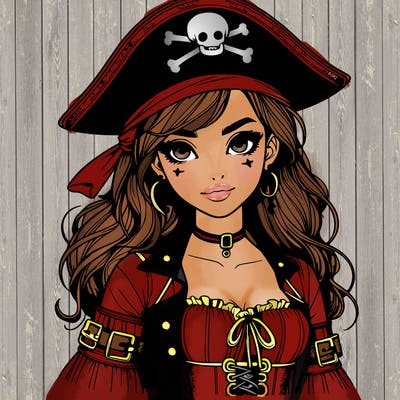 realistic pirate girl