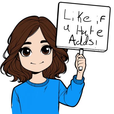 realistic girl holding up a sign