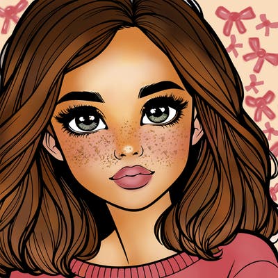 realistic girl whith cute eyes