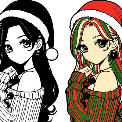 cristmas realistic girl