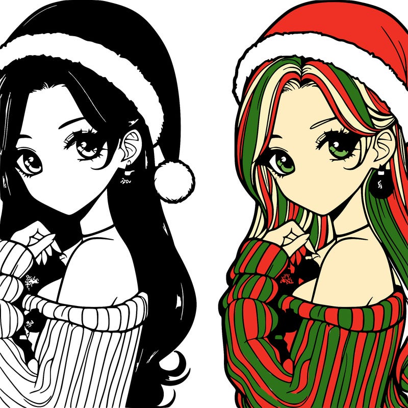 cristmas realistic girl