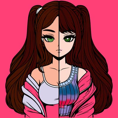 realistic girl split