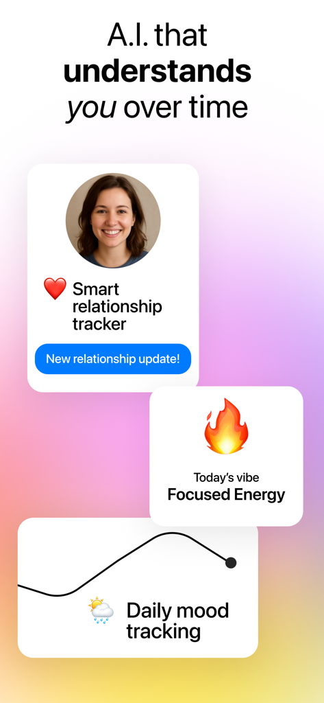 Rorrim - Smart AI Journal - Rorrim app dashboard displaying AI relationship tracker and daily mood analysis
