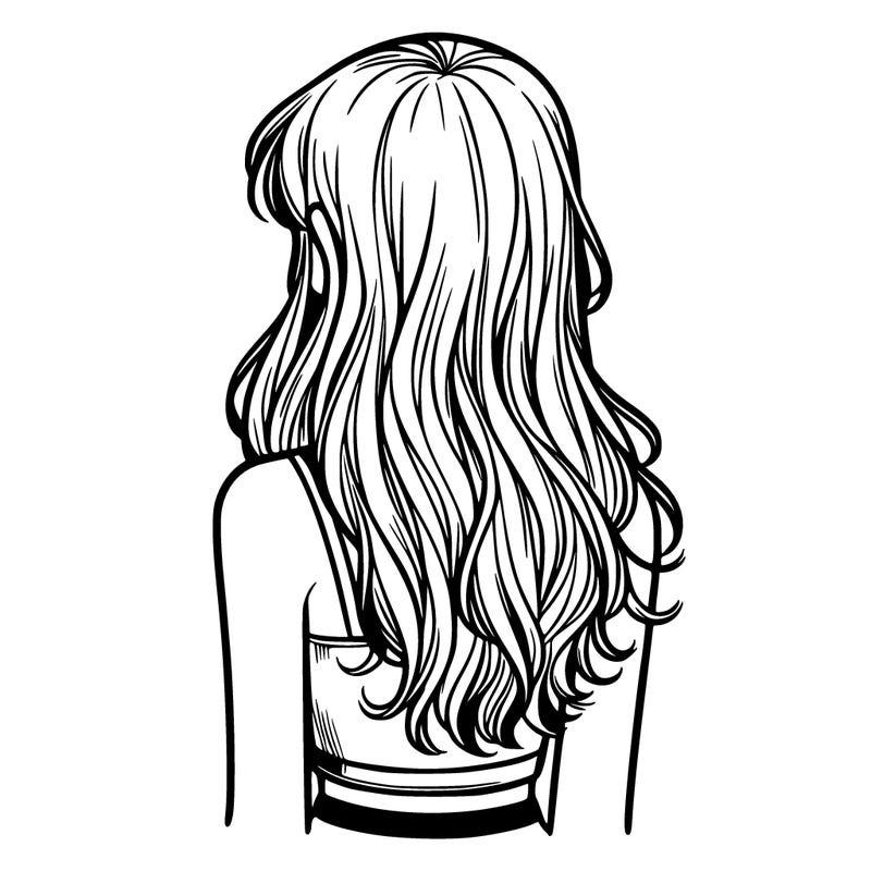 teen girl back profile