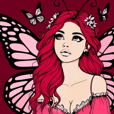 butterfly fairy realistic girl