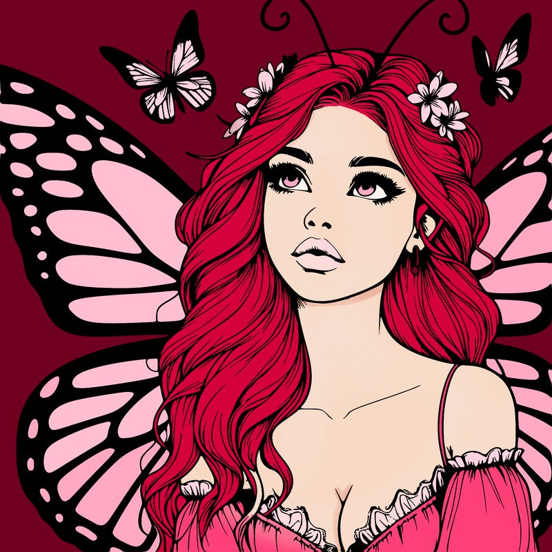 butterfly fairy realistic girl