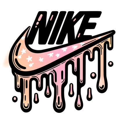 dripping nike logo