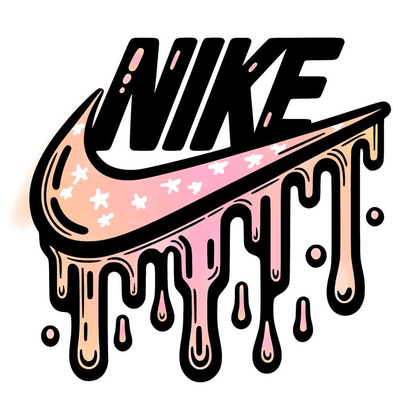 dripping nike logo