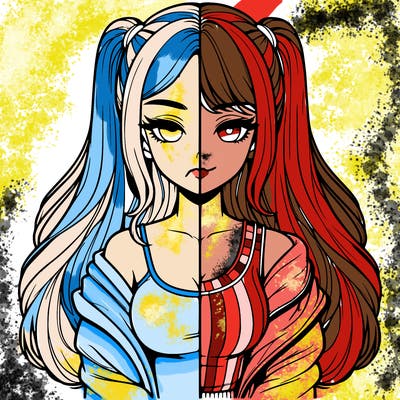 realistic girl split