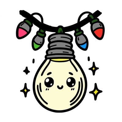 small bulb of a garland