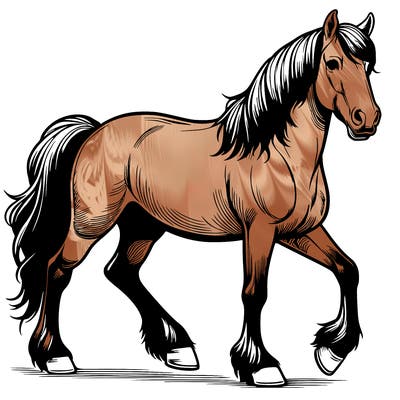 realistic horse