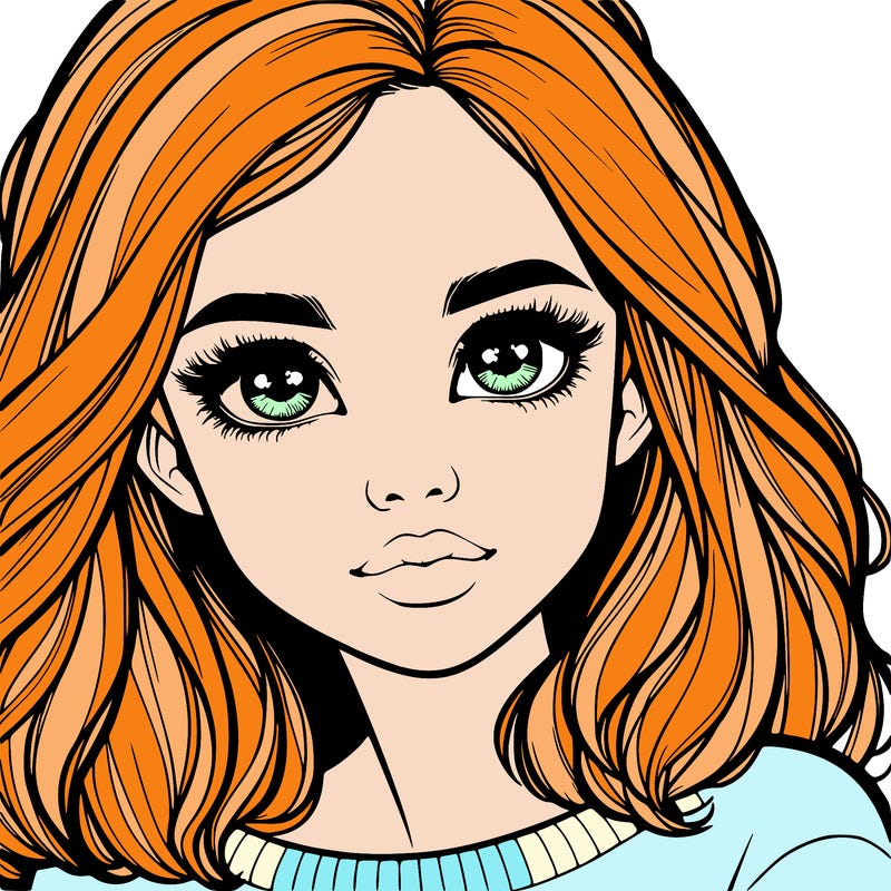 realistic girl whith cute eyes