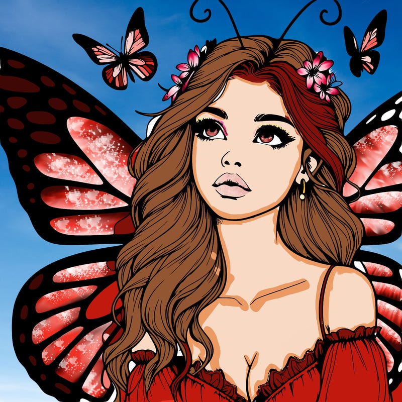 butterfly fairy realistic girl