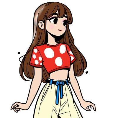 girl in a cute crop top