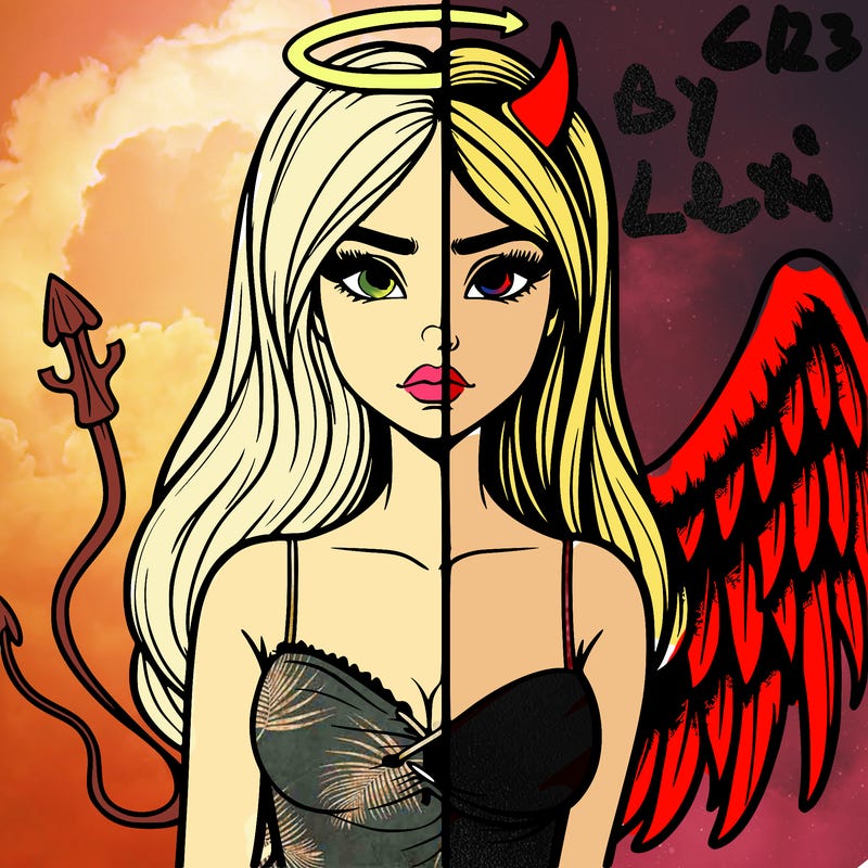 devil vs angel realistic girl