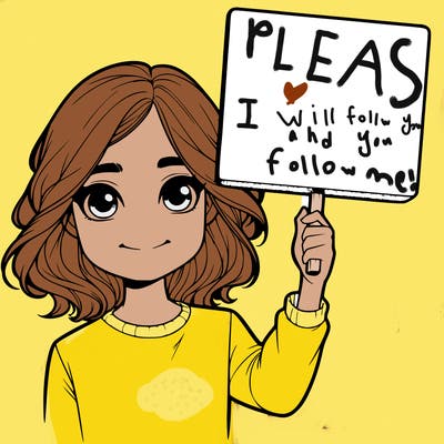 realistic girl holding up a sign