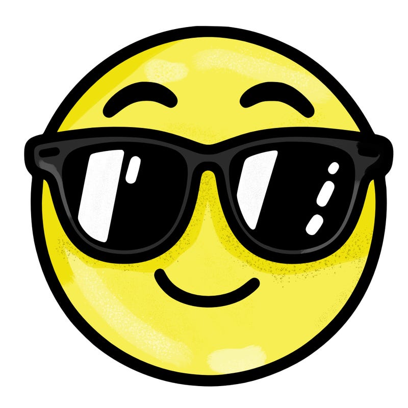 emoji with sunglasses