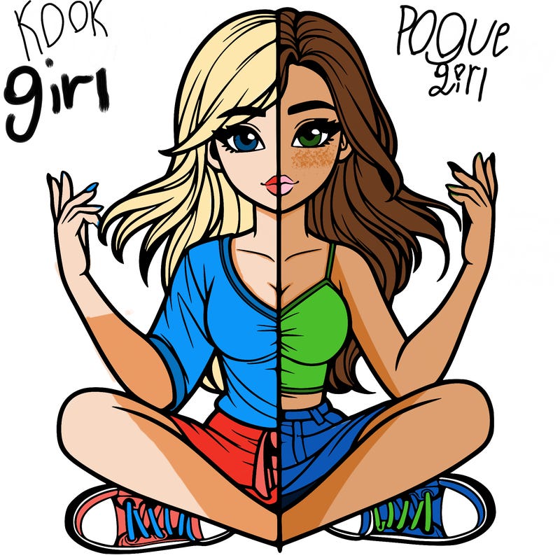 realistic girl split