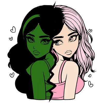 realistic girl split