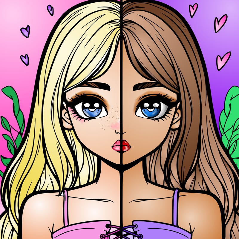 realistic girl split