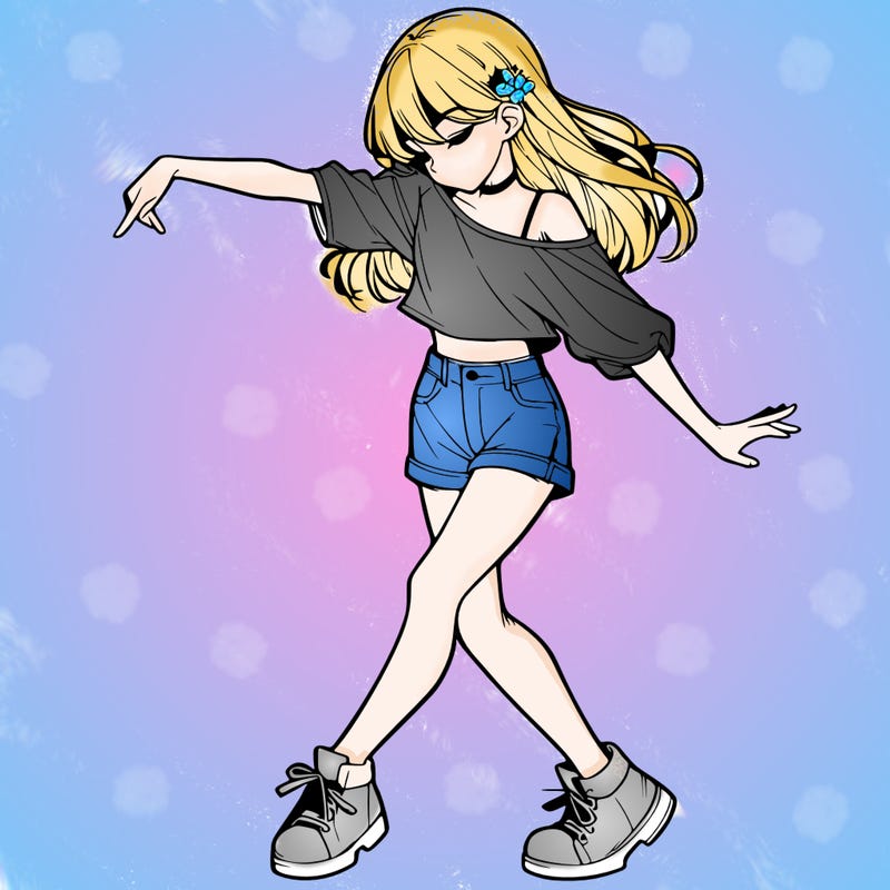 realistic girl danceing