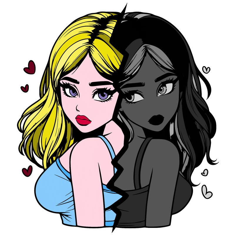 realistic girl split