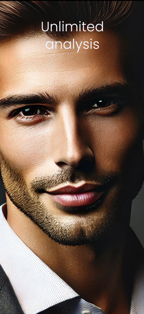 룩스맥싱을 위한 남성의 AI 얼굴 분석