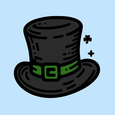 st patrick hat with thin lines