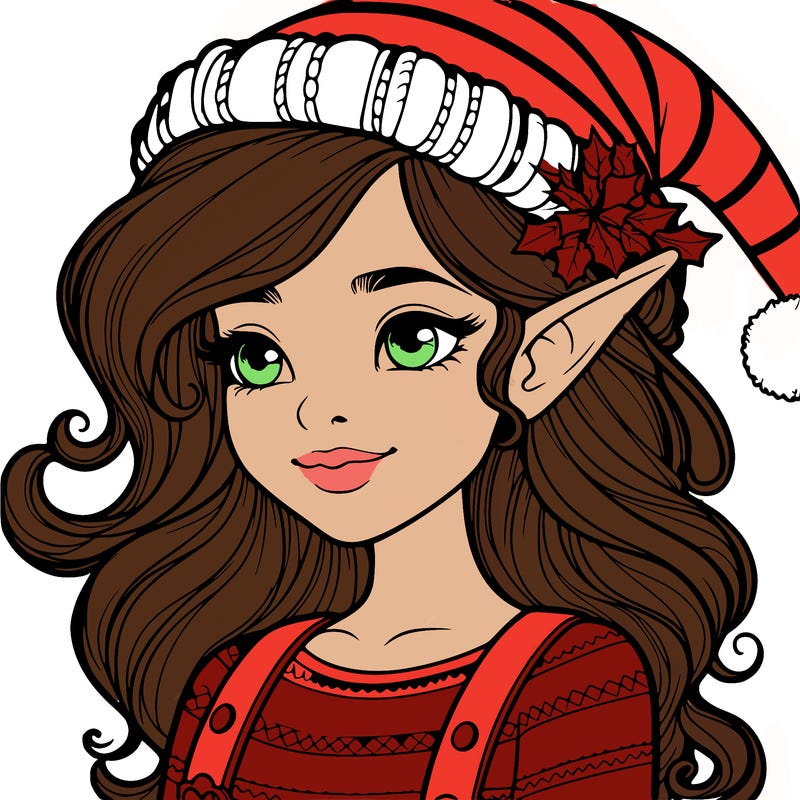 realistic girl elf christmas